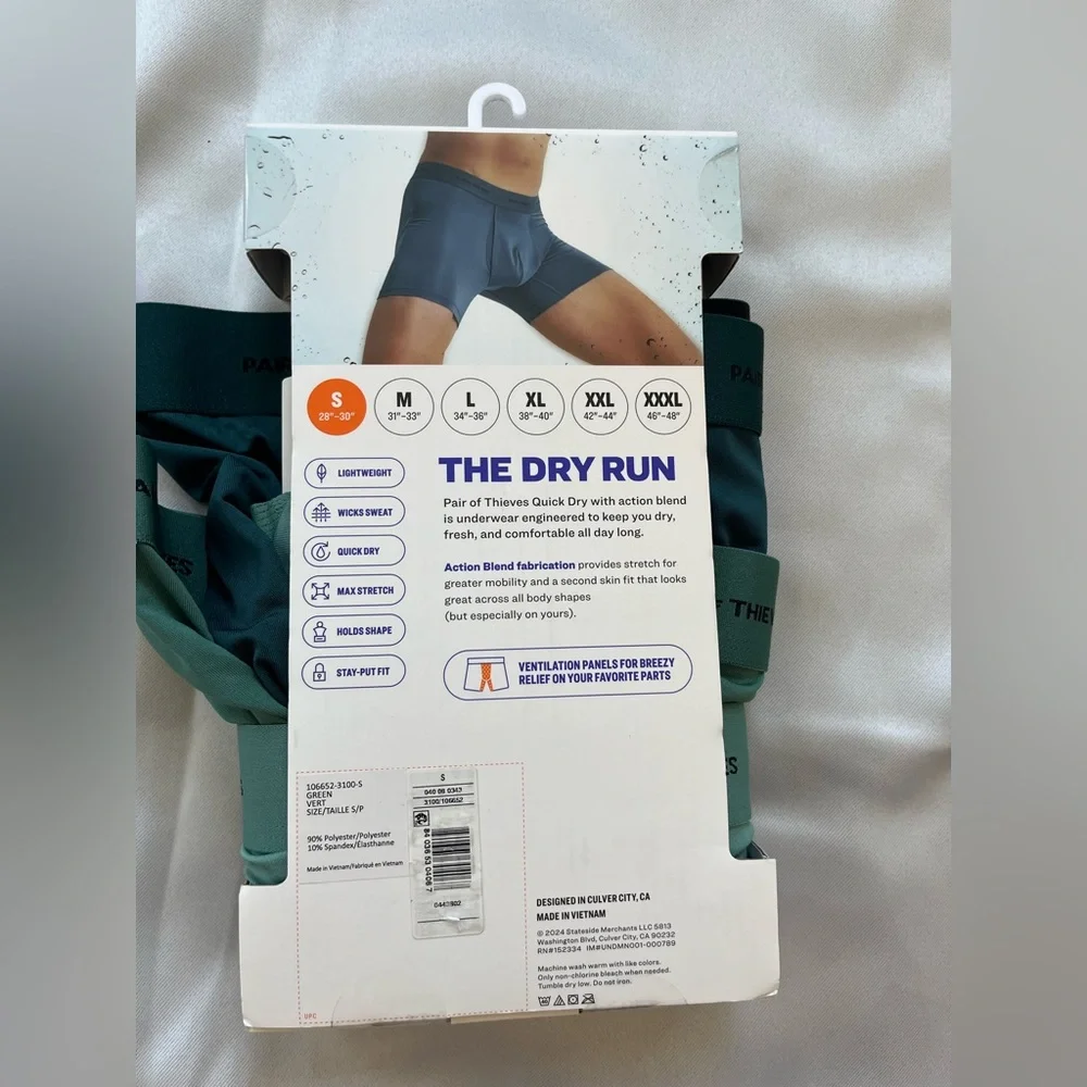 Pair of Thieves Men's Quick Dry Boxer Briefs 3pk - Green